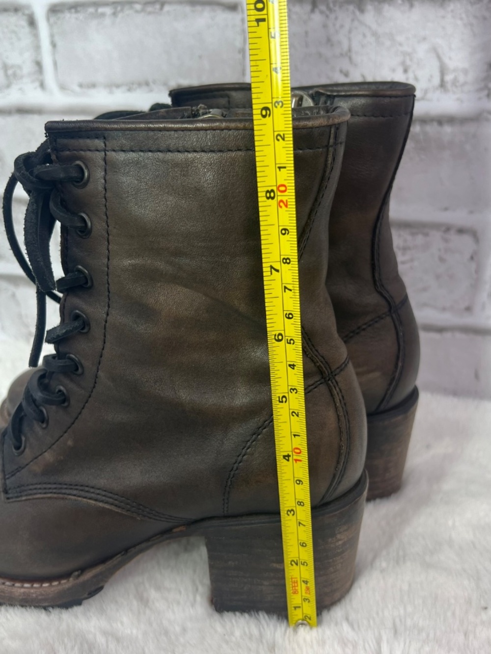 🦅FREEBIRD BY STEVEN • Cavalier Brown Leather Lace Up Combat Ankle Boots Size 8 - Picture 13 of 15